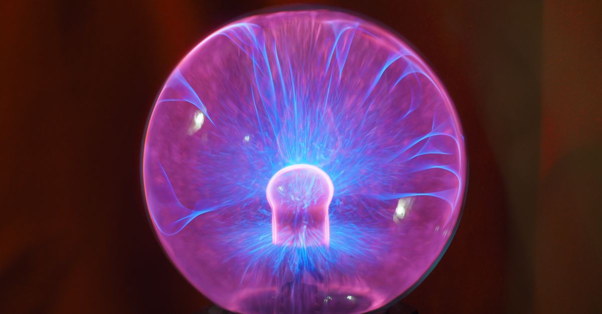 Captivating image of a plasma globe with bright electric discharges creating a surreal atmosphere.