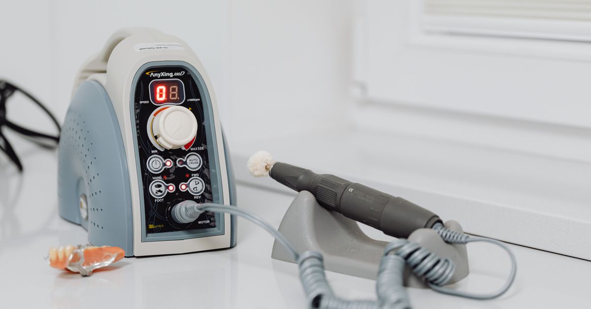 Modern dental machinery for precise dentistry procedures; ideal for healthcare professionals.